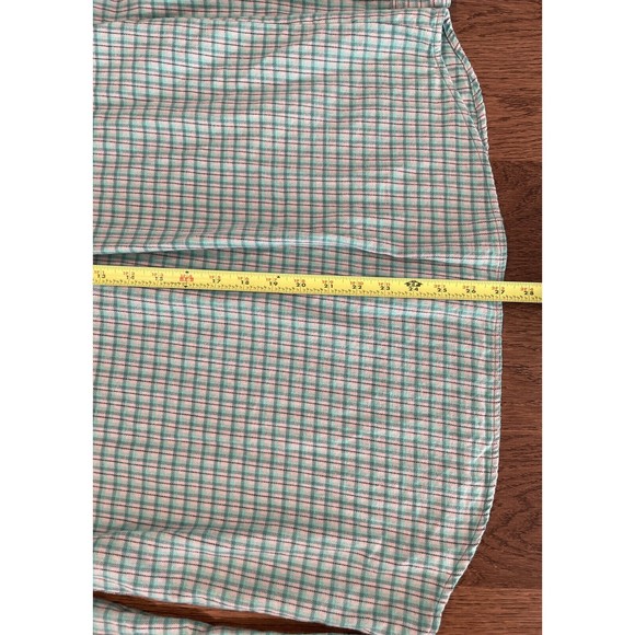 Burton Classic 100% Cotton Flannel Shirt Men’s Size Medium Plaid Teal Blue - Picture 10 of 12